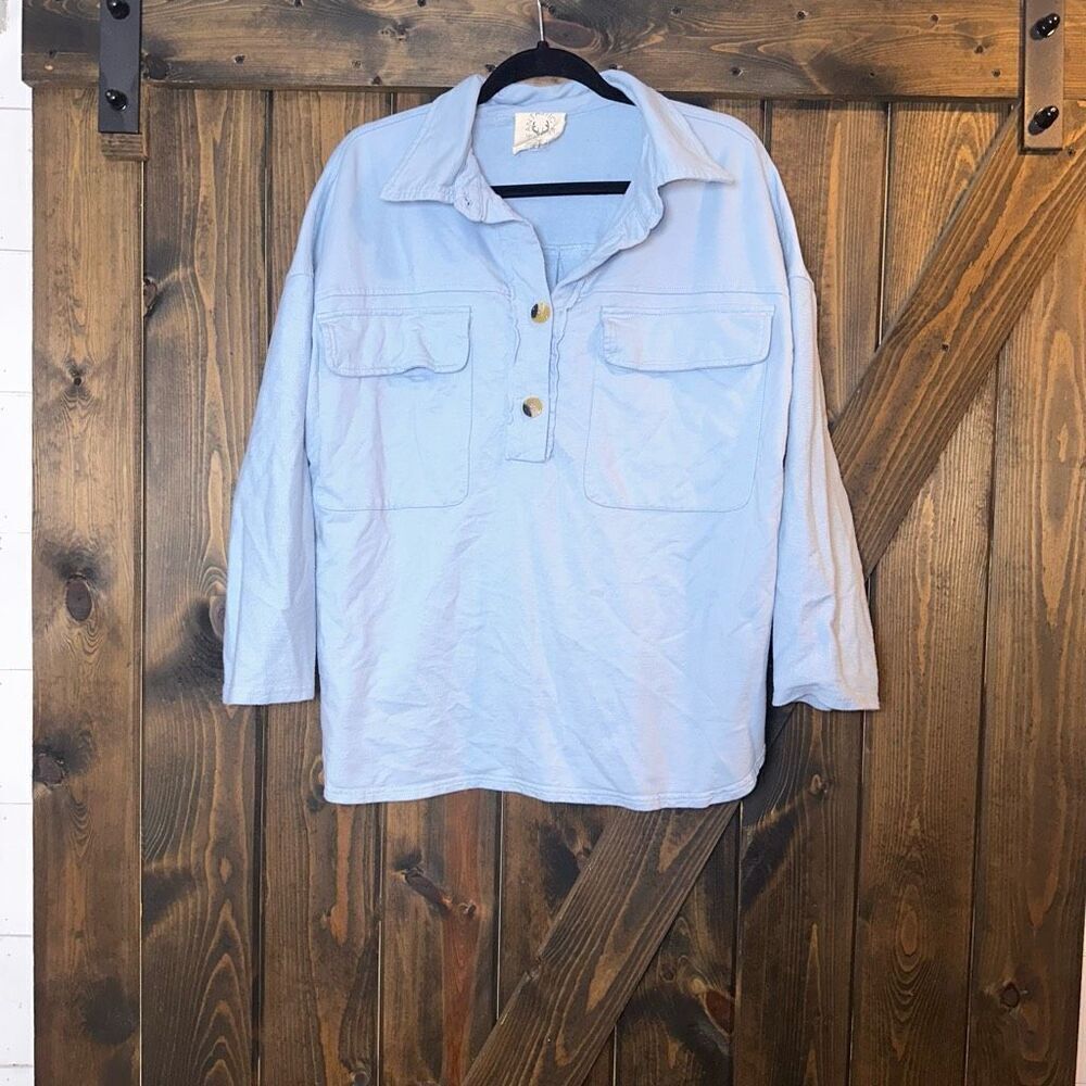Fantastic Fawn Long Sleeve Quarter Button Shirt